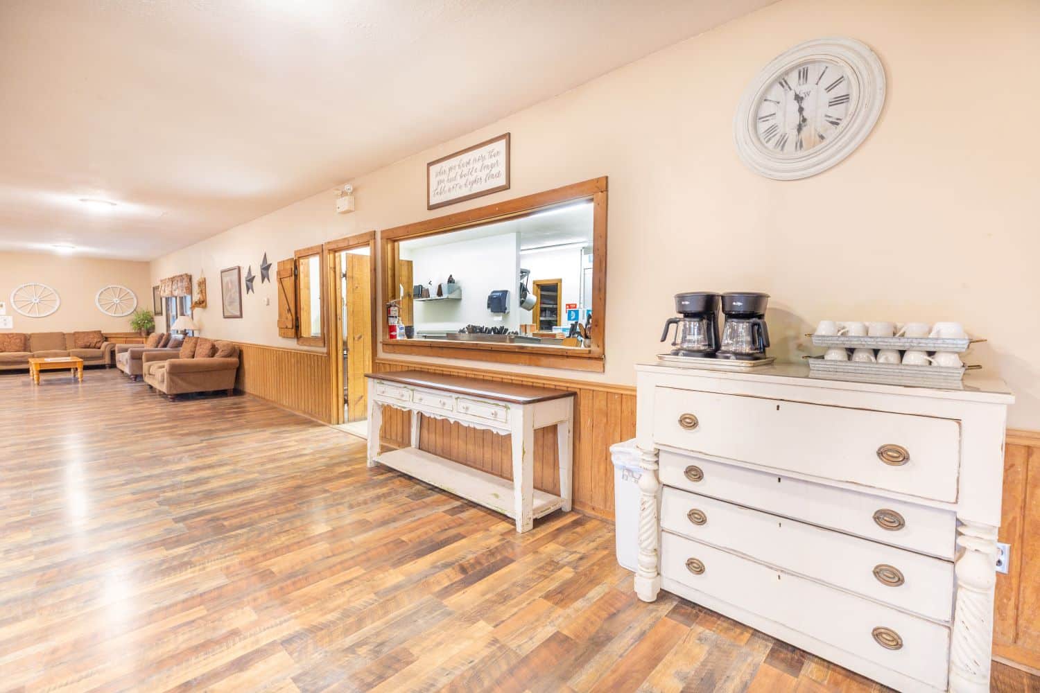 image of living room area in bunkhouse cabin